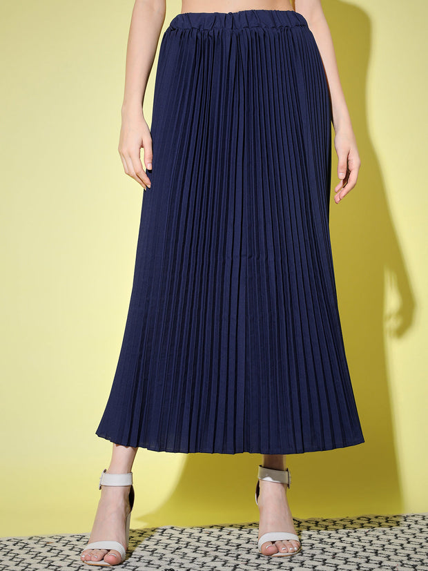 Crepe Pleated Women Skirt-3003-3006