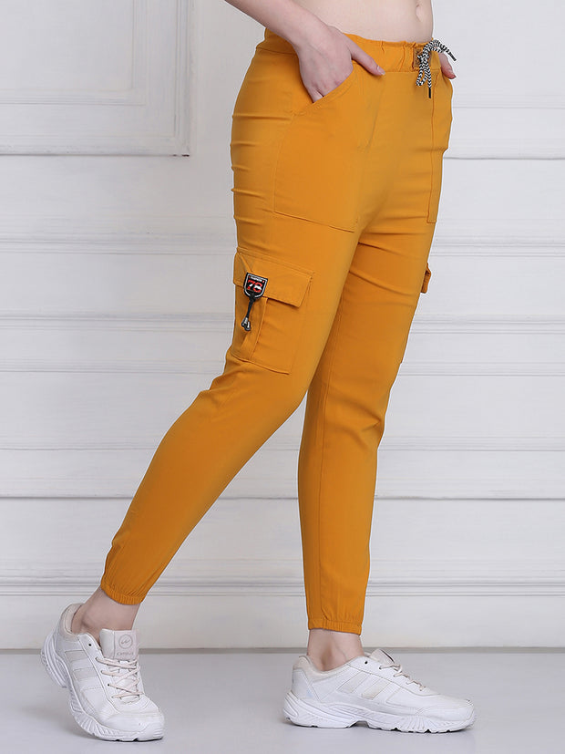 Yellow Toko Lycra Jogger Pant For Women-2773