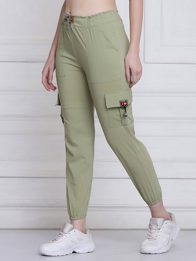 Light Green Toko Lycra Jogger Pant For Women-2774