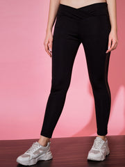 Black Lycra Gym Mesh Tight/Legging/Pant-3280N5