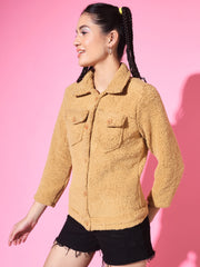 Polyester Buttoned Women Jacket-3025-3028