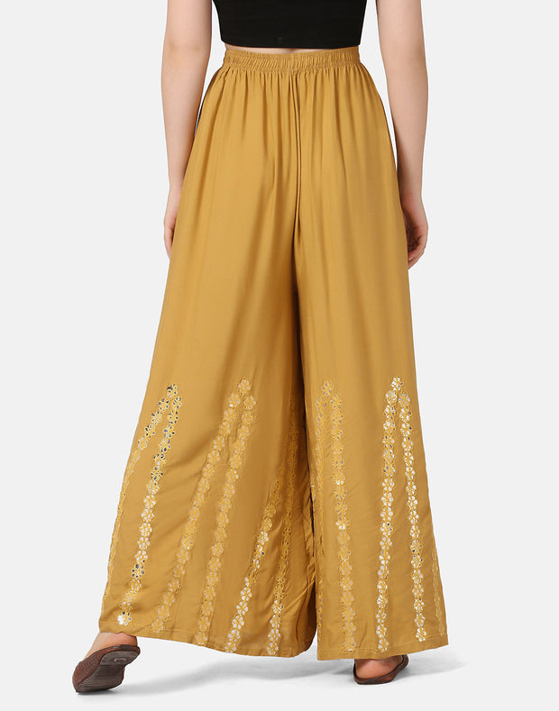 Rayon Full Length Women Wide-Leg Palazzo Pant-2905-2906