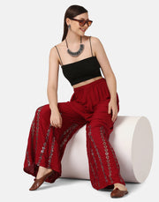 Rayon Full Length Women Wide-Leg Palazzo Pant-2902-2906