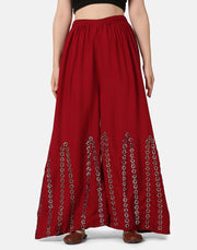 Rayon Full Length Women Wide-Leg Palazzo Pant-2904-2906