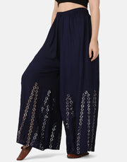 Rayon Full Length Women Wide-Leg Palazzo Pant-2901-2906