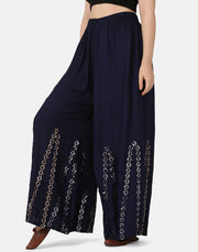 Rayon Full Length Women Wide-Leg Palazzo Pant-2904-2906