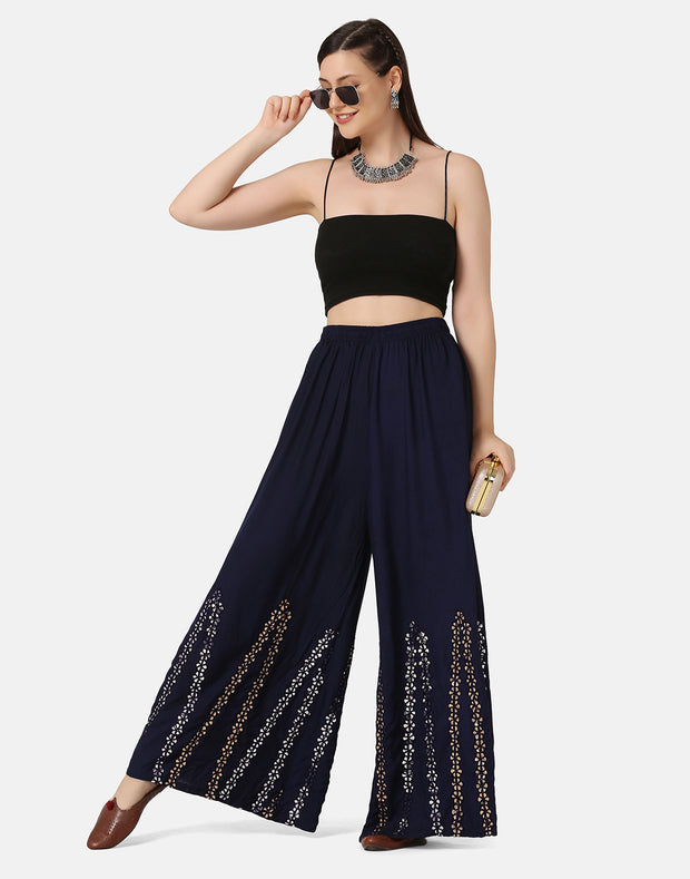 Rayon Full Length Women Wide-Leg Palazzo Pant-2901-2906