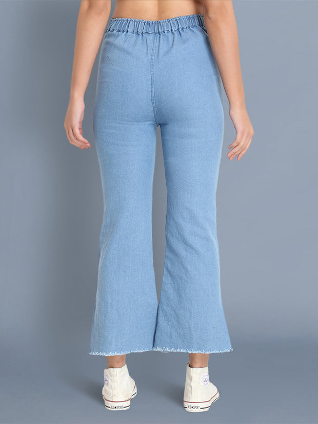 Buy Devil Women's & Girls Regular Fit Jeans Casual Denim Palazzo Style Side  Desgin (Light Blue & Dark Blue,28)-(Pack of 02) at Amazon.in
