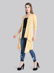 Beige  long shrug for girls