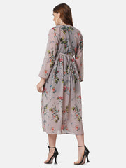 Georgette Floral Print Women Long Shrug-2859-2859