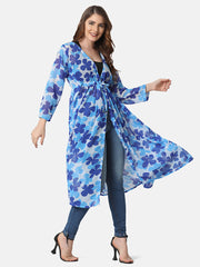 Georgette Floral Print Women Long Shrug-2863-2864