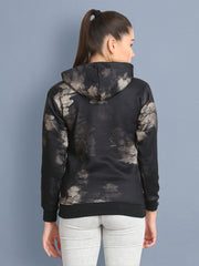 Black Woolen Blend Sweatshirt Hoodie-2385