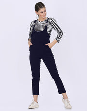 Dungaree Pant with Striped Top