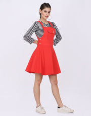 Gajri Dungaree Skirt with Striped Top-2023
