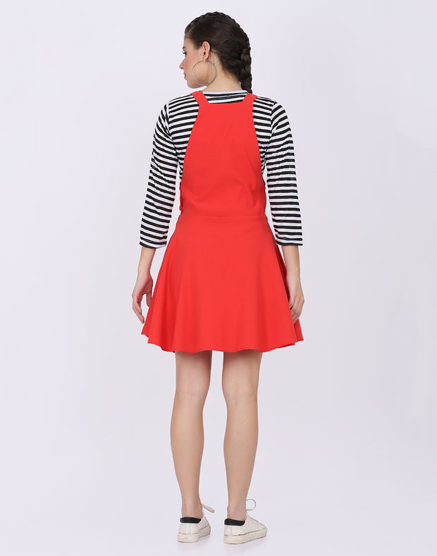 Gajri Dungaree Skirt with Striped Top-2023