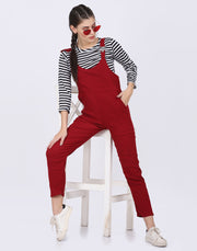 Dungaree Pant with Striped Top