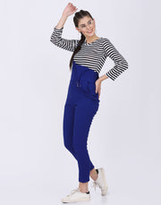 Dungaree Pant with Striped Top