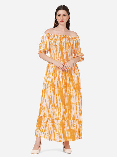 Cotton Tie-Dye Women Maxi Dress-2831-2832