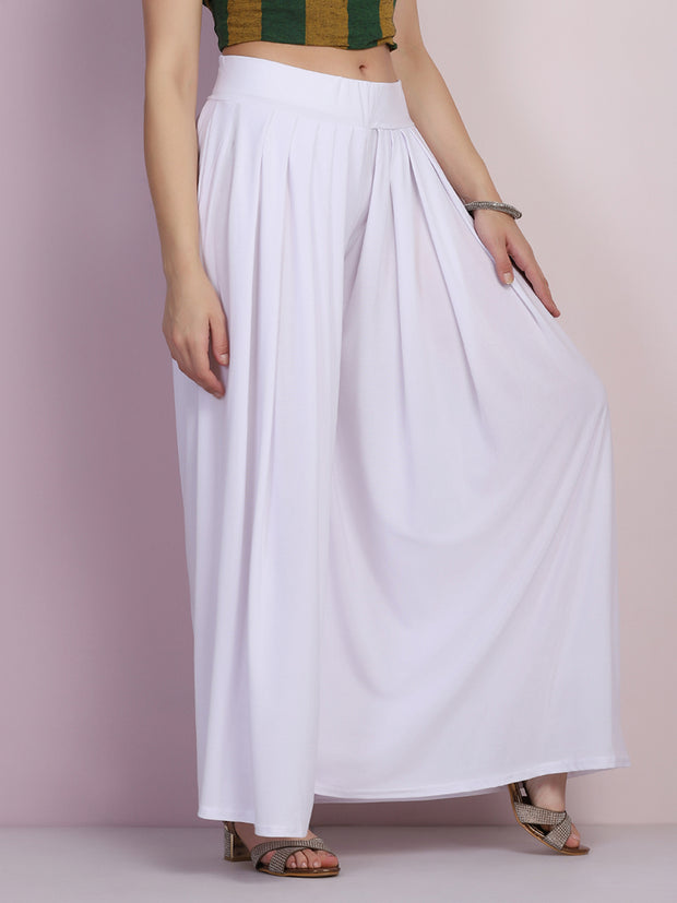 White on sale flared palazzo