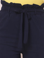 Toko Lycra Navy Skinny Fit Women Trouser-2620