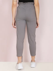 Toko Lycra Grey Skinny Fit Women Trouser-2619