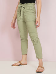 Toko Lycra Green Skinny Fit Women Trouser-2615