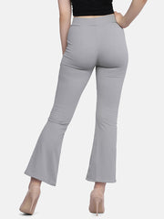 Lycra Full Length Front Slit Women Trouser Pant-2955-2957