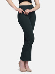 Lycra Full Length Front Slit Women Trouser Pant-2953-2957