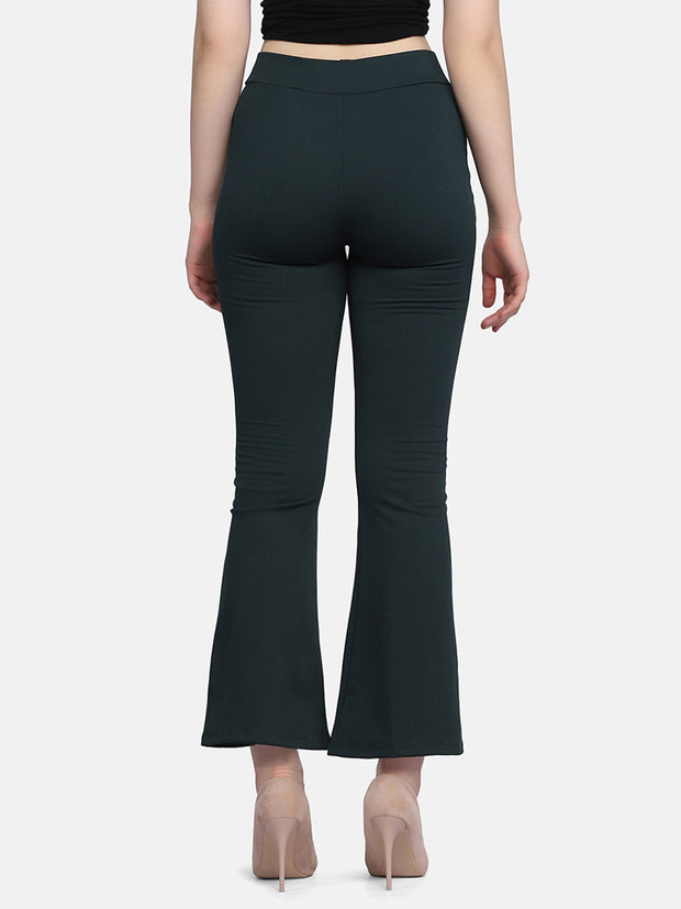 Lycra Full Length Front Slit Women Trouser Pant-2951-2957