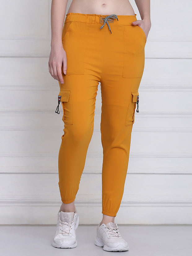 Yellow Toko Lycra Jogger Pant For Women-2773