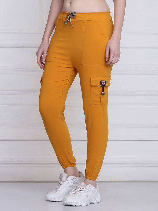 Yellow Toko Lycra Jogger Pant For Women-2773