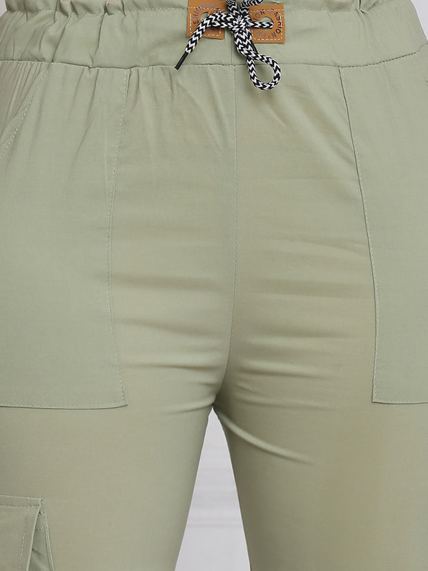 Light Green Toko Lycra Jogger Pant For Women-2774