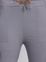 Grey Toko Lycra Jogger Pant For Women-2775