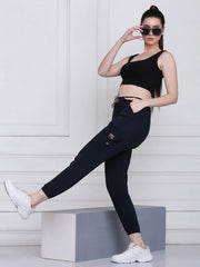 Navy Toko Lycra Jogger Pant For Women-2776