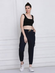 Navy Toko Lycra Jogger Pant For Women-2776