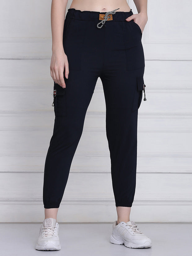 Navy Toko Lycra Jogger Pant For Women-2776