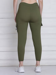 Dark Green Toko Lycra Jogger Pant For Women-2778