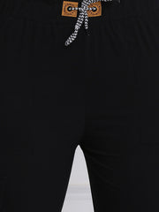 Black Toko Lycra Jogger Pant For Women-2777
