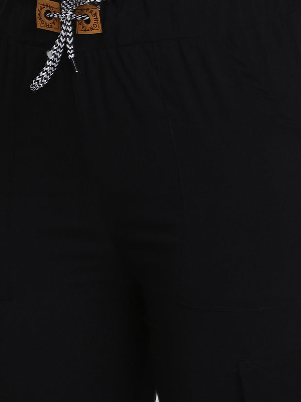 Black Toko Lycra Jogger Pant For Women-2777