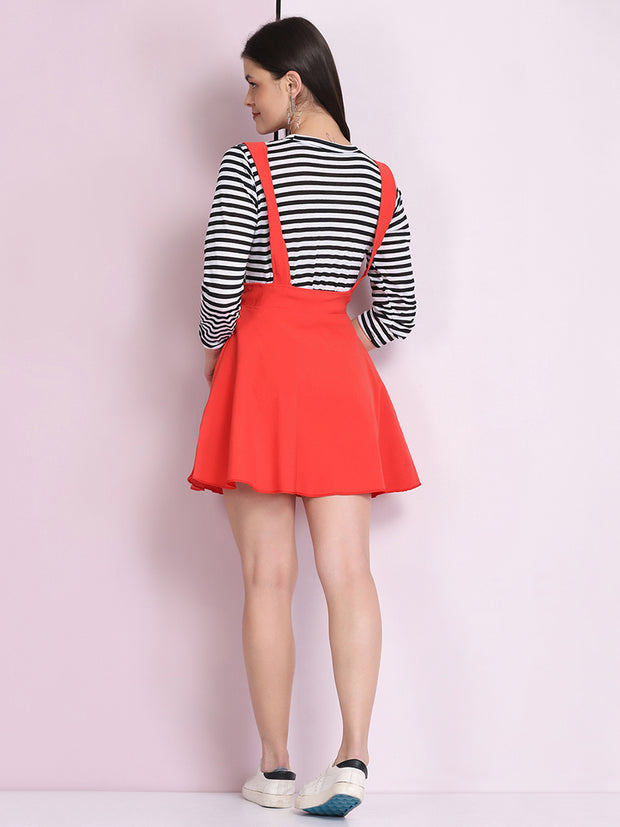 Gajri Cotton Lycra Solid Pinafore Skirt-2639