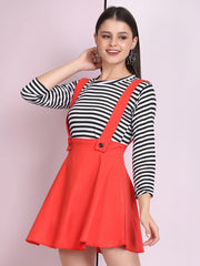 Gajri Cotton Lycra Solid Pinafore Skirt-2639