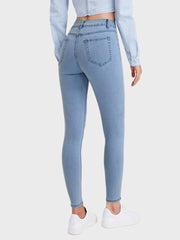 Solid High Waist Women Denim Jeans-3069-3072