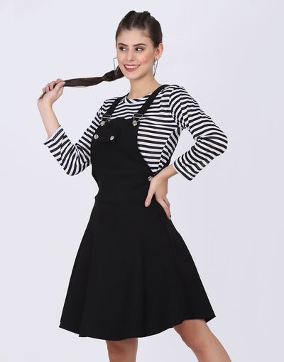 black dungaree maxi dress Black Pinafore Dress, Linen Dress, Loose-Fitting Cool Long Black Maxi Linen Summer Suspender Dress Plus Size Clothing C279