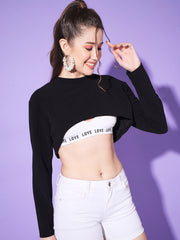 Round Neck Stylish Women Bust Crop Top-3126-3131