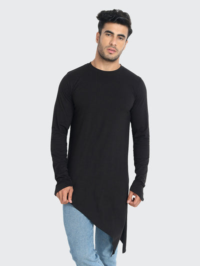 Buynewtrend Trendy Plain Men Kurta T-Shirt