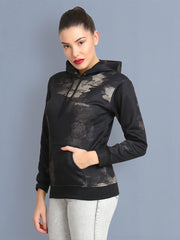 Black Woolen Blend Sweatshirt Hoodie-2385
