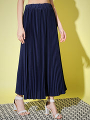 Crepe Pleated Women Skirt-3001-3006