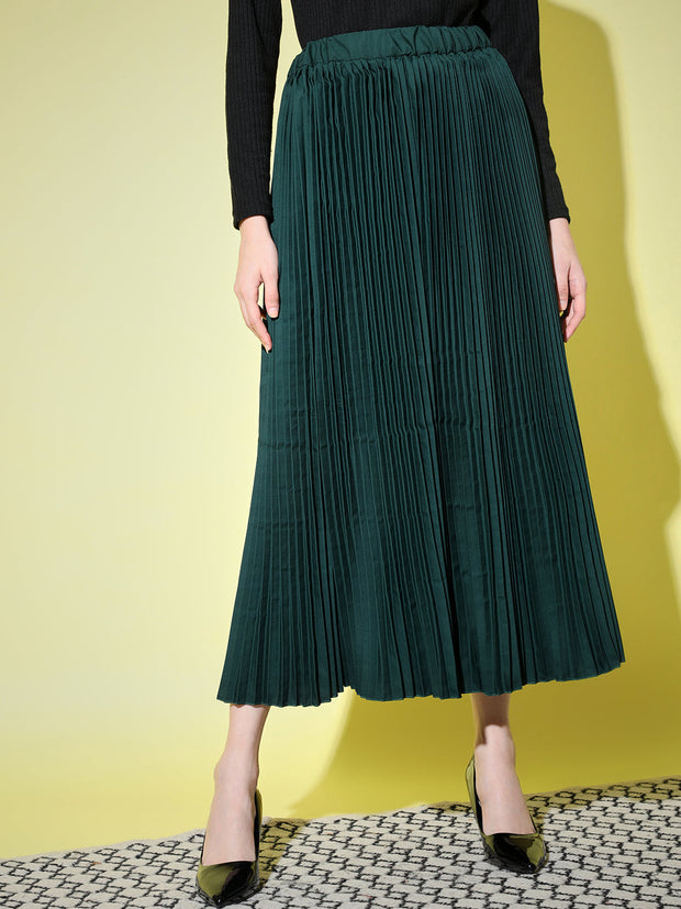 Crepe Pleated Women Skirt-3005-3006