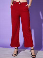 Solid Lycra Women Trouser Pant-3144