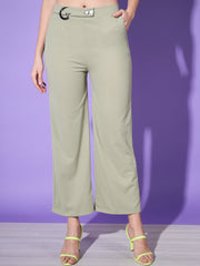 Solid Lycra Women Trouser Pant-3144